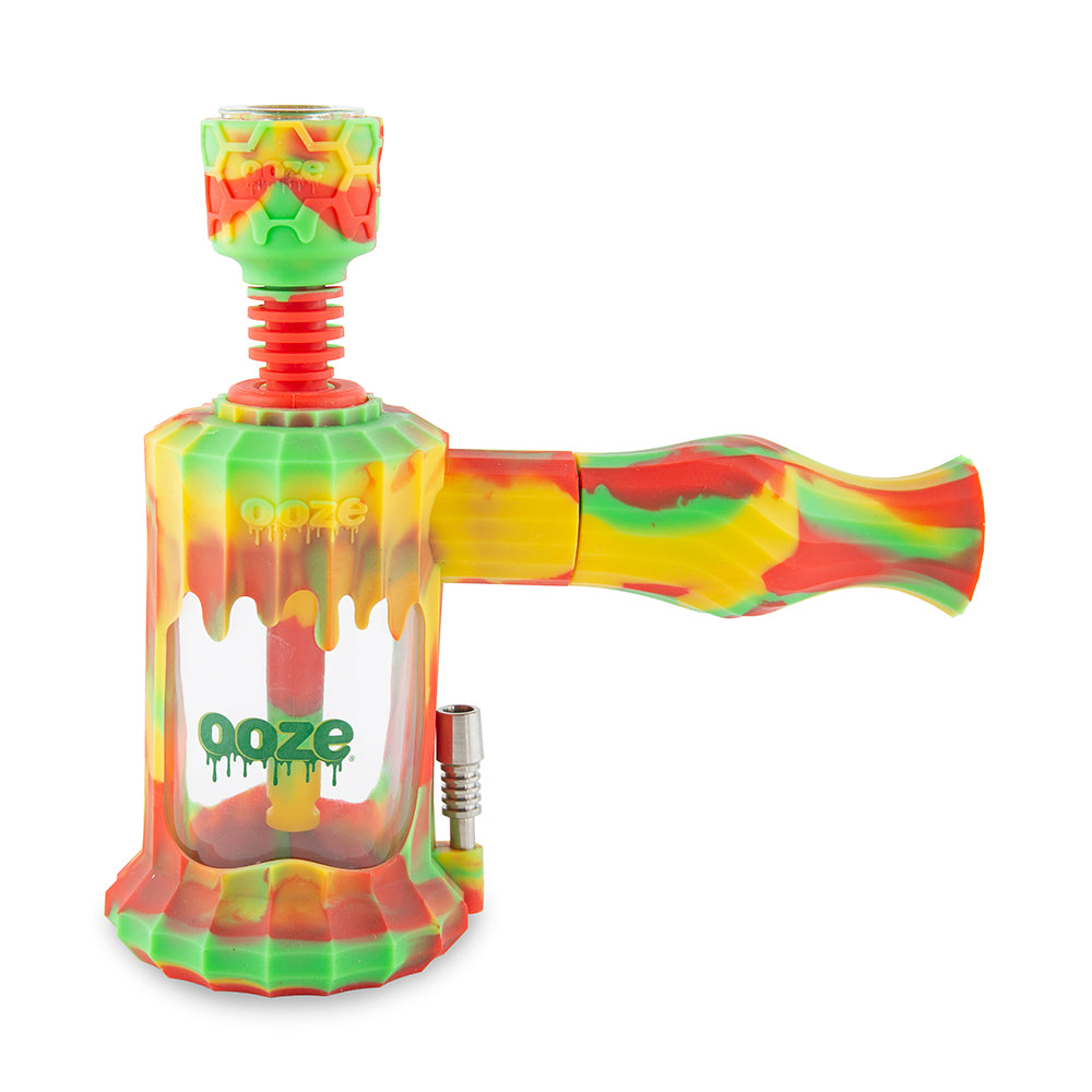 Ooze Clobb Silicone Water Pipe & Nectar Collector - Rasta